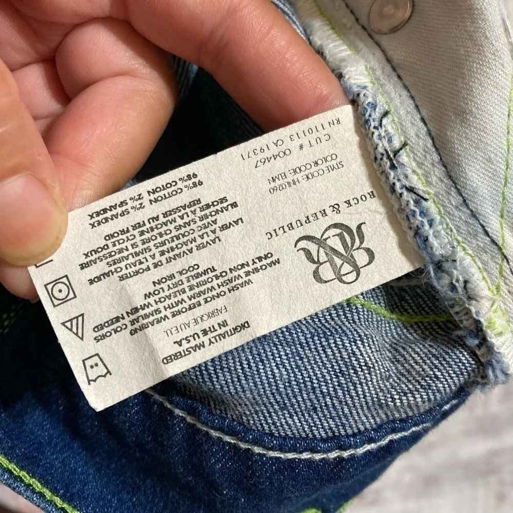 Rock & Republic Boot Cut Jeans Size 38 EUC Y2K Vintage - Picture 3 of 16